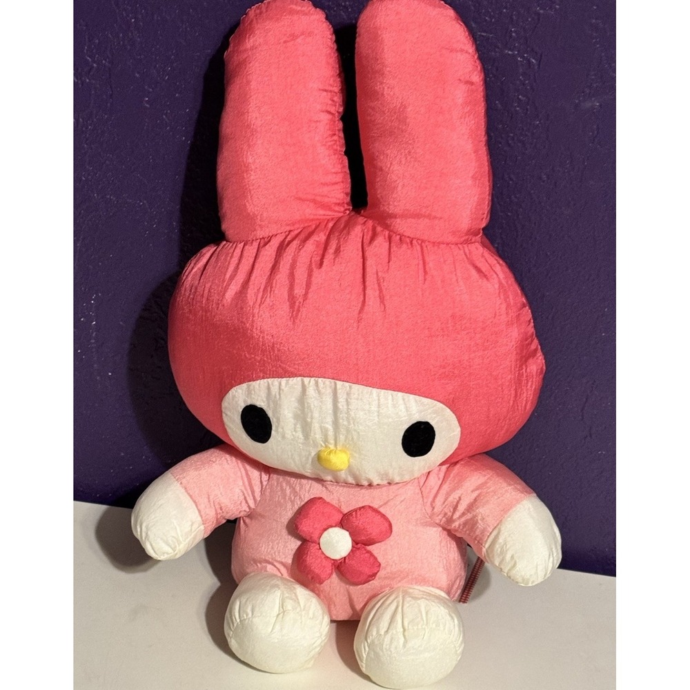 Vintage My Melody Nylon Parachute Plush 15" Pink New Tags 1997 Sanrio Rare
